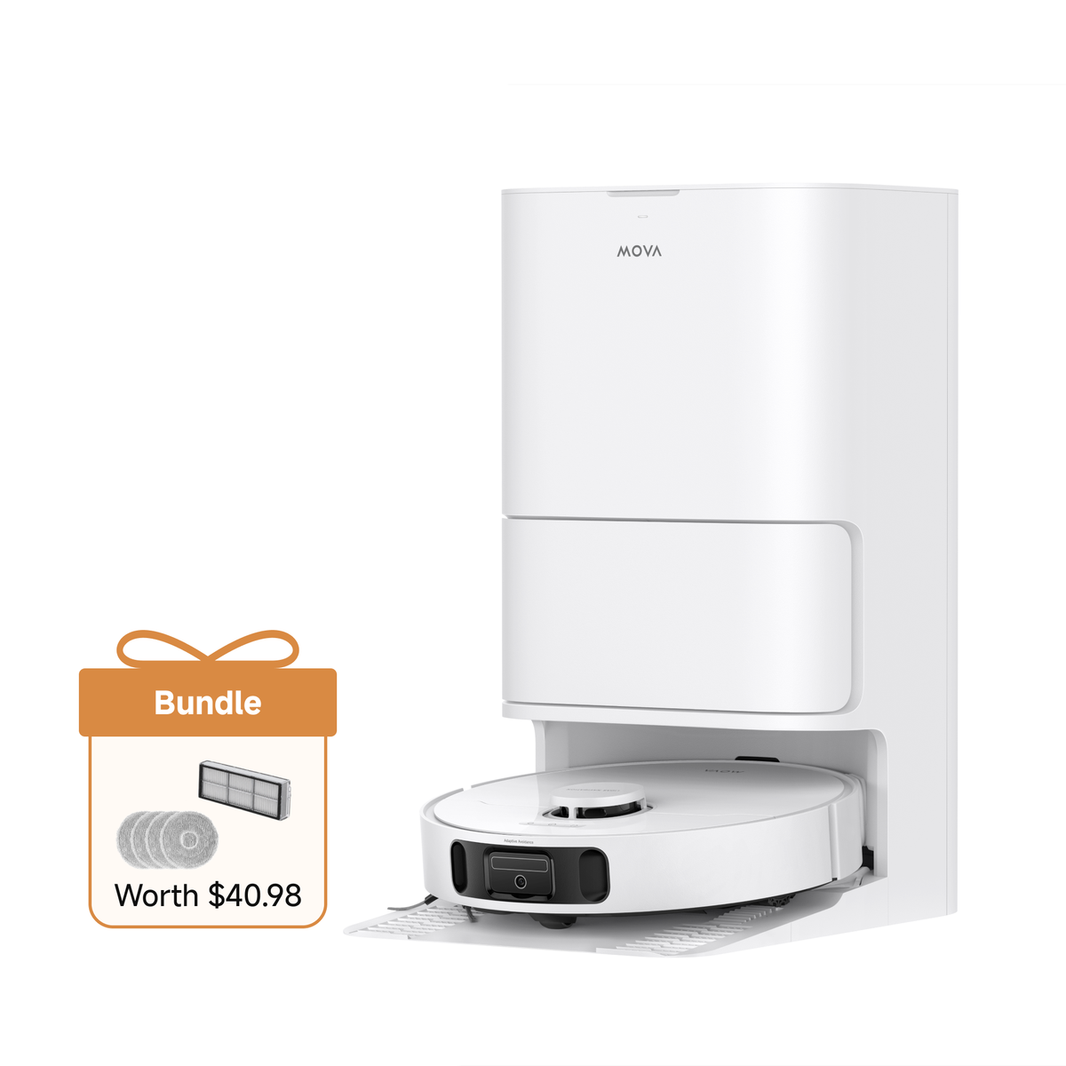 E40 Ultra Robot Vacuum + Dust Box Filter + Mop Pad