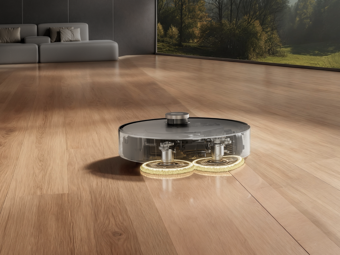 Mopping without soaking wood floors