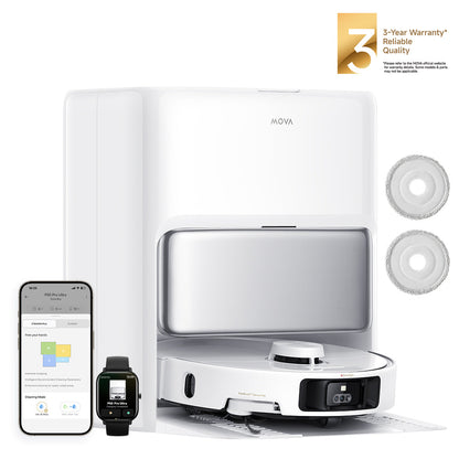 MOVA P50 Pro Ultra Robot Vacuum White + MOVA M10 Wet and Dry Vacuum LIVE ONLY