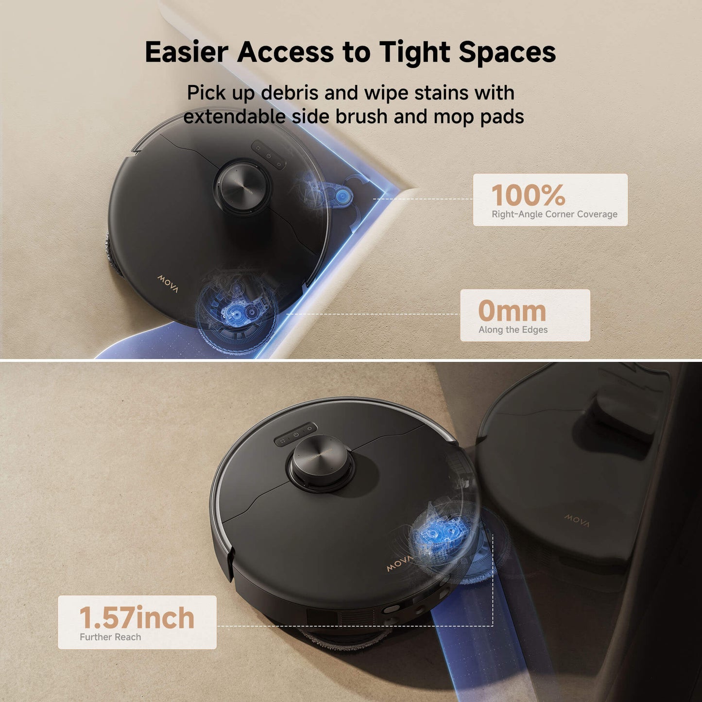 MOVA P50 Pro Ultra Robot Vacuum Black + MOVA M10 Wet and Dry Vacuum LIVE ONLY