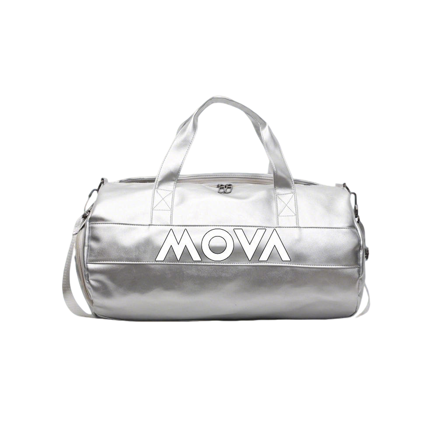 ‍MOVA Silver PU Gym Bag (Handheld) (Discount)
