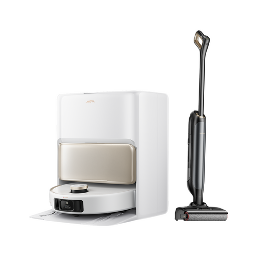 MOVA V50 Ultra Complete Robot Vacuum White + MOVA M10 Wet and Dry Vacuum LIVE ONLY