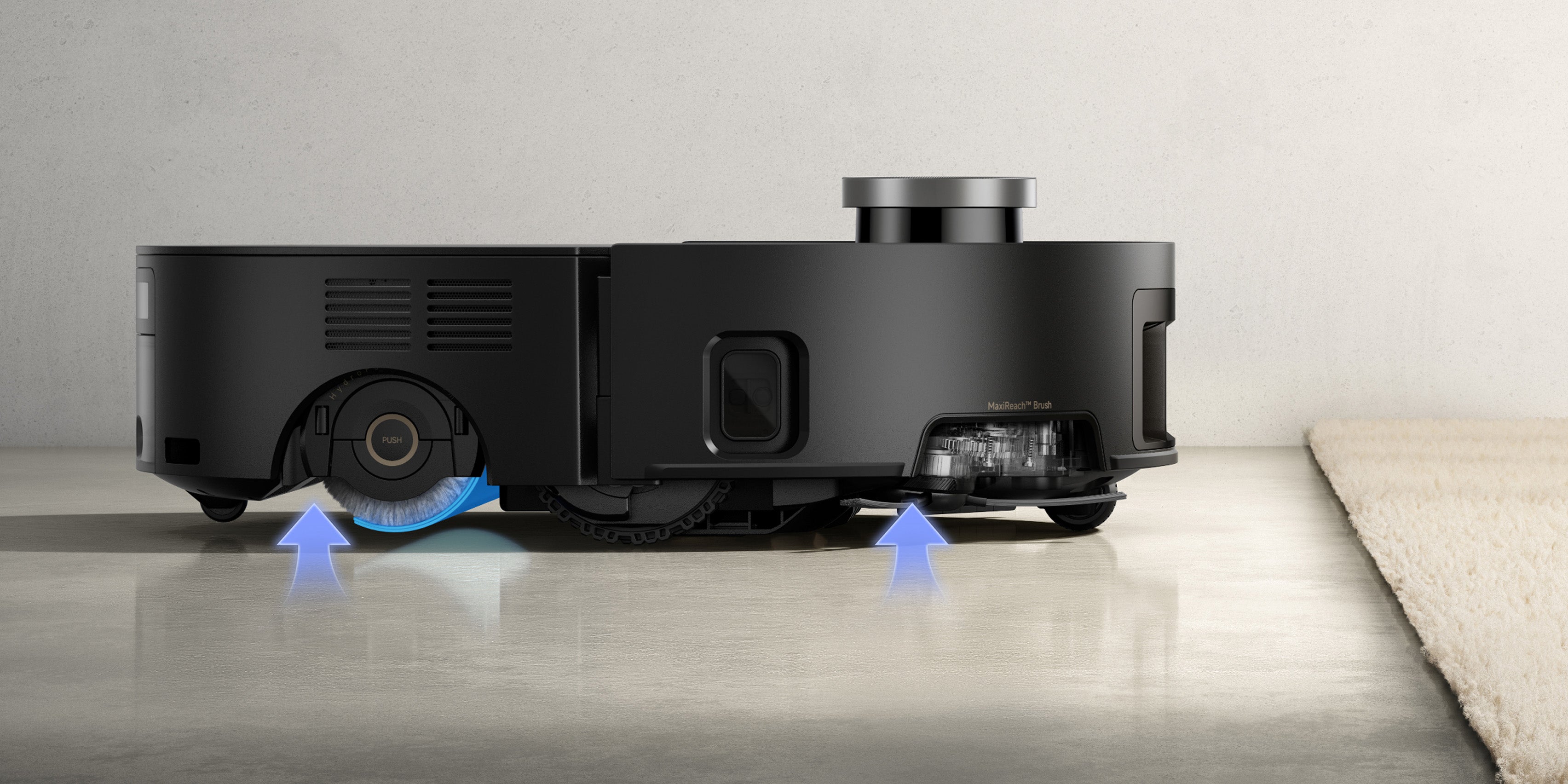 MOVA Z70 Ultra Roller Complete Robot Vacuum Dynamic Separation. Rug Perfection.